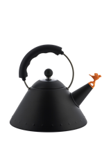 Alessi 9093 Stovetop & Induction Kettle with Bird Whistle, Black