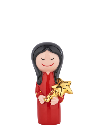 Alessi Happy Eternity Baby Figlio Delle Stelle Christmas Figurine, Red
