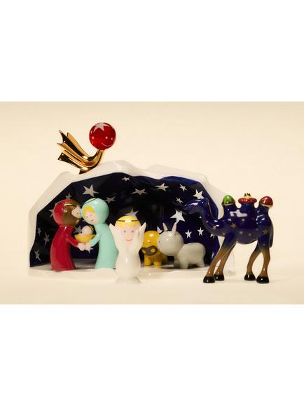 Alessi Happy Eternity Baby Porcelain Christmas Nativity Figurine Group - view 2, Multi