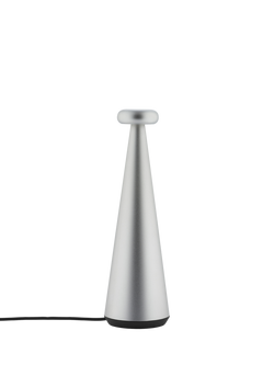 Alessi Bedin Rechargeable Table Lamp, Grey - view 2, Grey