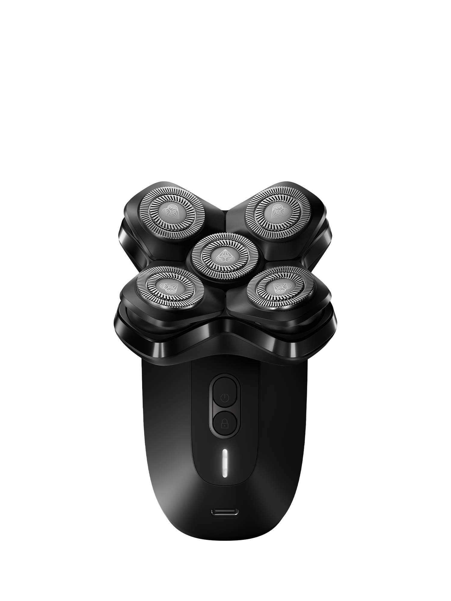 Product image 1 of 8, which shows MANSCAPED The Dome Head Shaver, Black