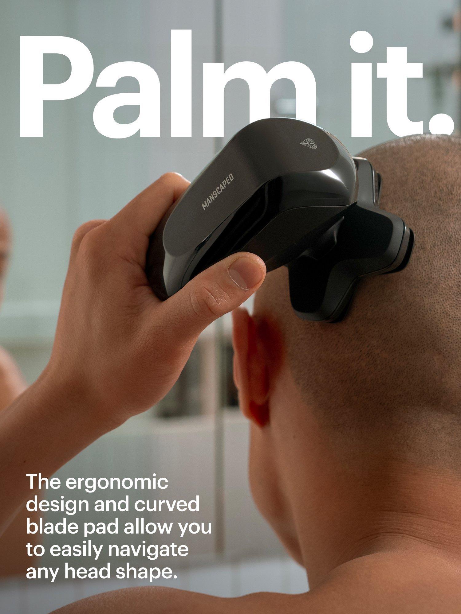 Product image 4 of 8, which shows MANSCAPED The Dome Head Shaver, Black