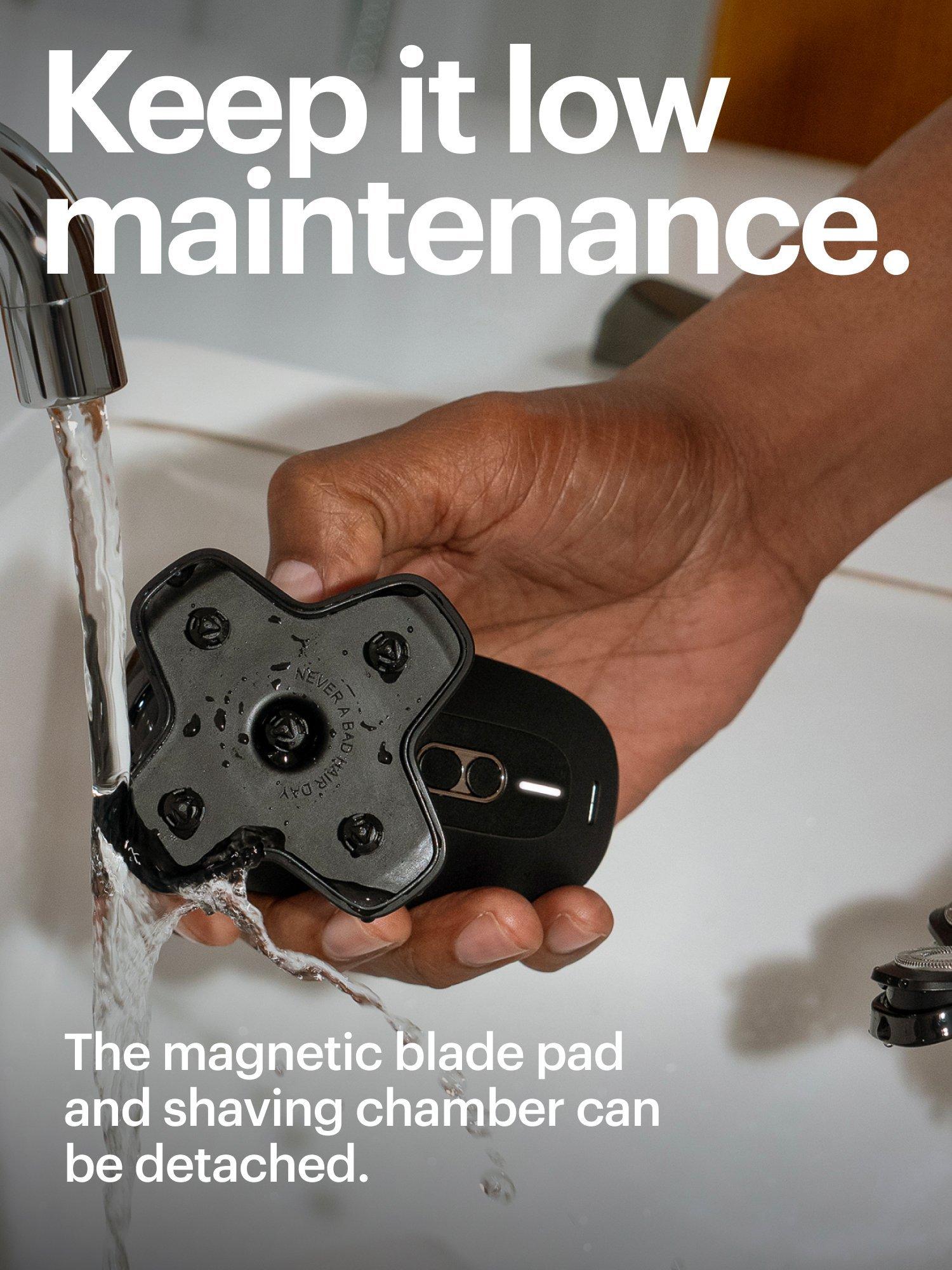 Product image 8 of 8, which shows MANSCAPED The Dome Head Shaver, Black