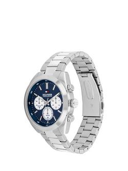 Tommy Hilfiger 1710722 Men's Chronograph Bracelet Strap Watch, Silver - view 2, Silver