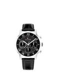 Tommy Hilfiger 1710725 Men's Stainless Steel Leather Strap Watch, Black