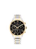 Tommy Hilfiger 1710729 Men's Two Tone Chronograph Bracelet Strap Watch, Silver
