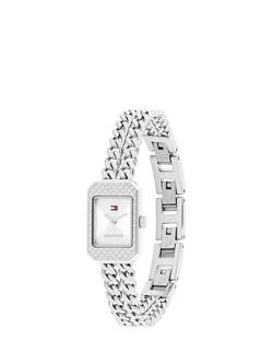 Tommy Hilfiger 1782841 Women's Rectangular Bracelet Strap Watch - view 2, Silver