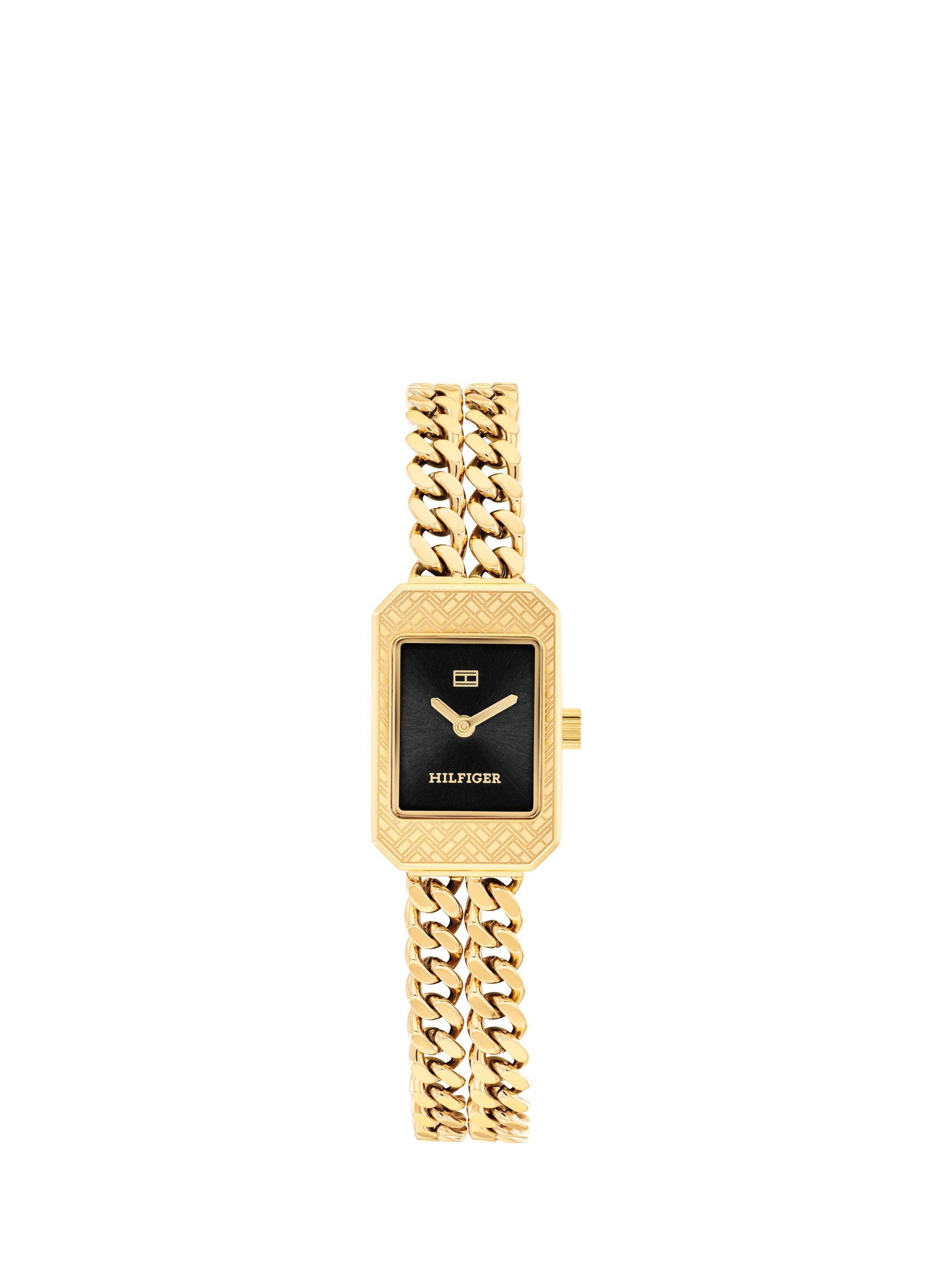 Tommy Hilfiger 1782842 Women's Rectangular Bracelet Strap Watch, Gold - Main Image