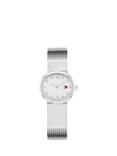 Tommy Hilfiger 1782846 Women's Oval Crystal Mesh Strap Watch, Silver