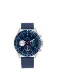 Tommy Hilfiger 1792209 Men's Chronograph Leather Strap Watch, Blue