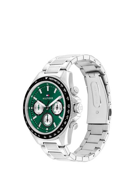 Tommy Hilfiger1792211 Men's Chronograph Bracelet Strap Watch, Silver - view 2, Silver
