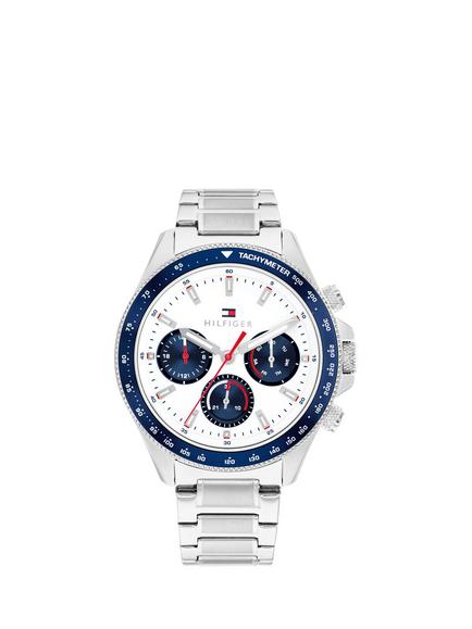 Tommy Hilfiger 1792238 Men's Chronograph Bracelet Strap Watch, Silver, Silver