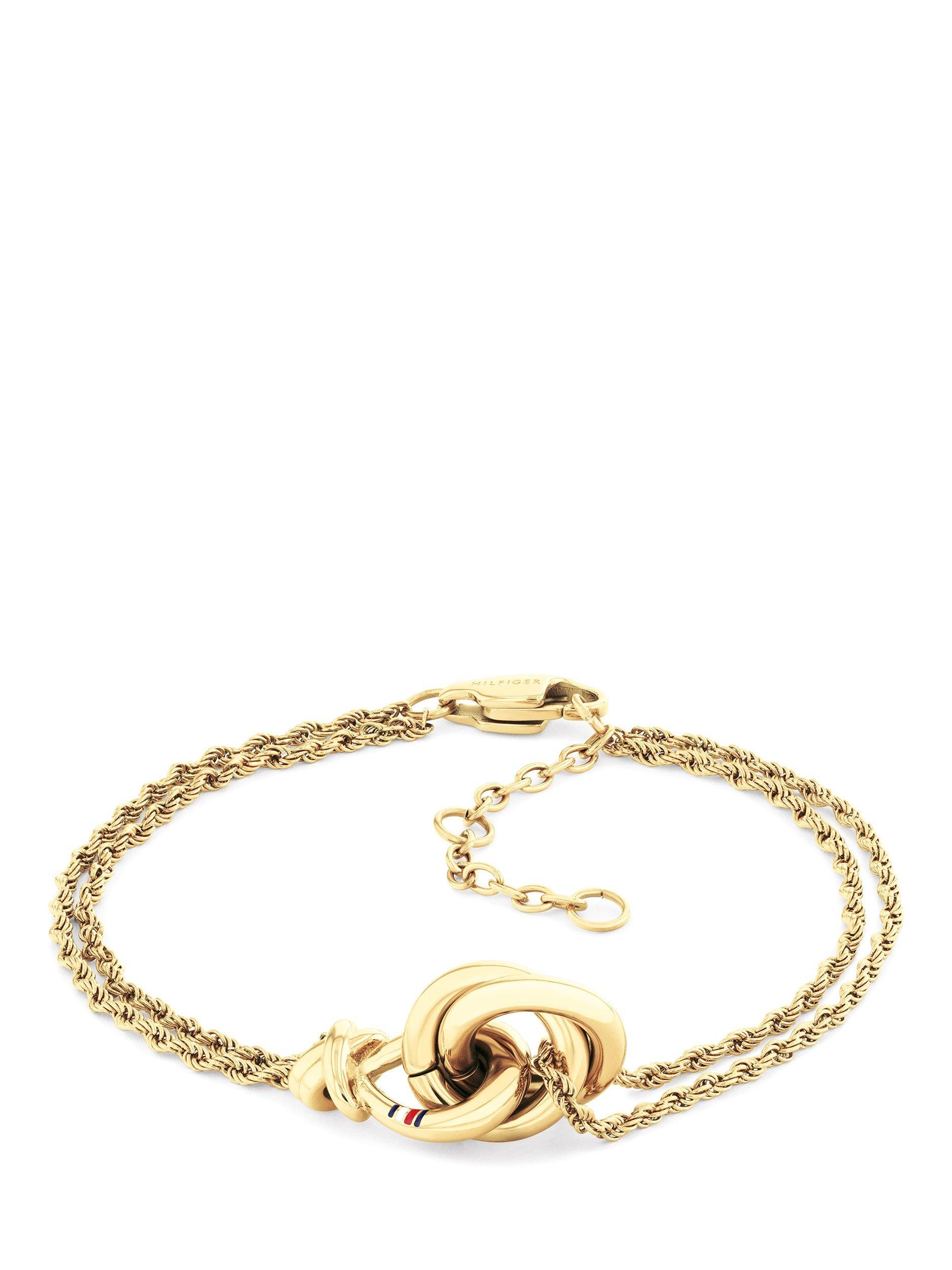 Product image 1 of 4, which shows Tommy Hilfiger Knot Bracelet, Gold