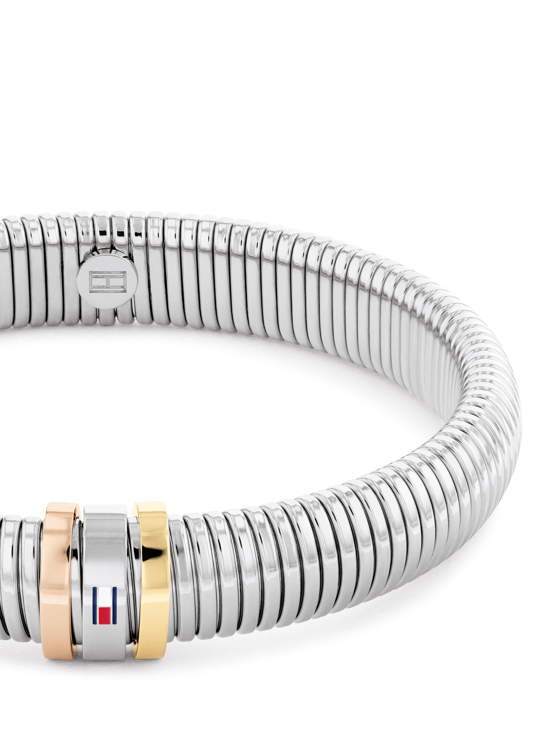 Product image 2 of 3, which shows Tommy Hilfiger Stretch Bangle, Silver/Gold