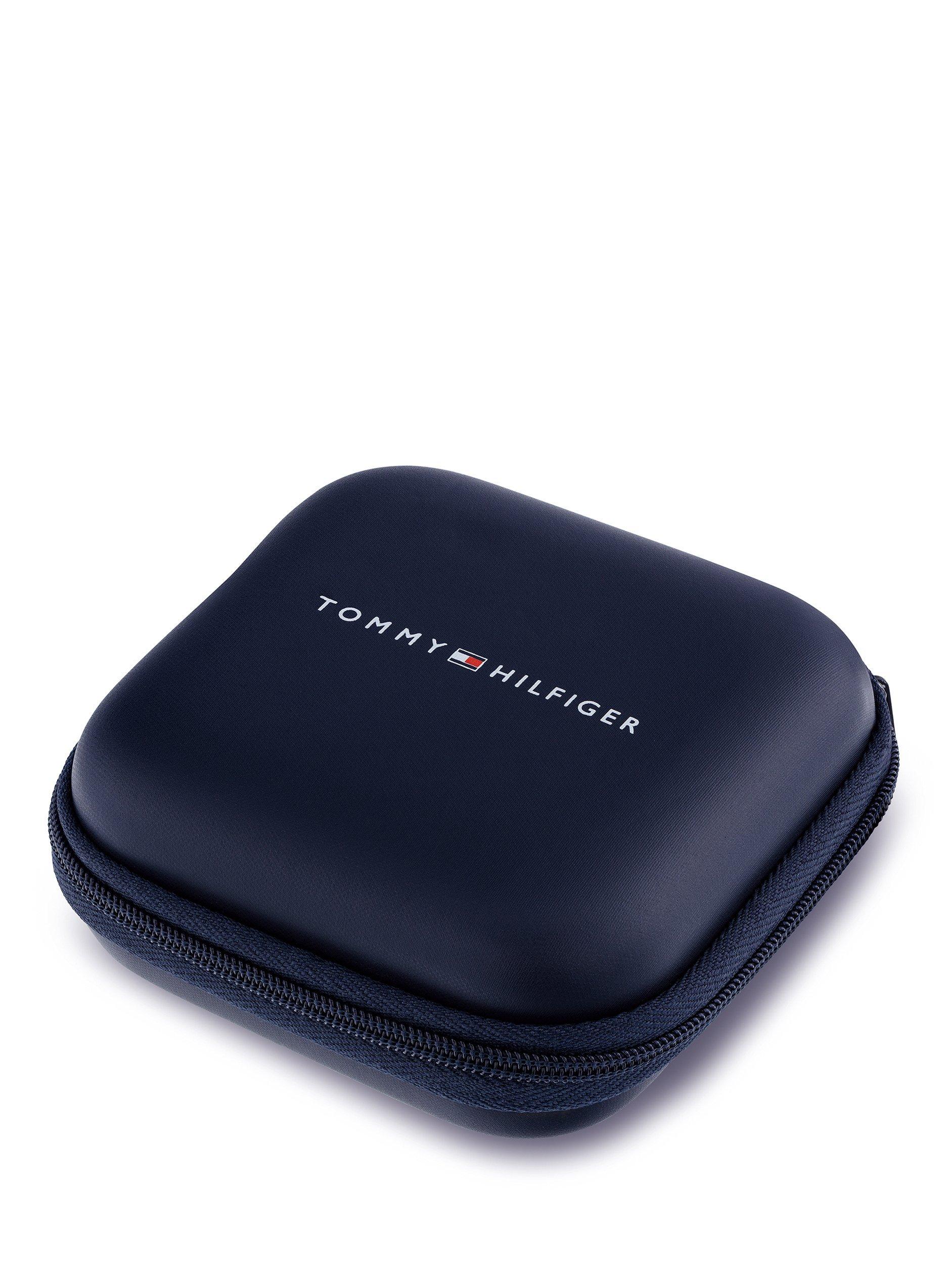 Product image 4 of 4, which shows Tommy Hilfiger Leather Double Braided Bracelet, Navy/Silver