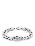 Tommy Hilfiger Polished Curb Chain Bracelet, Silver