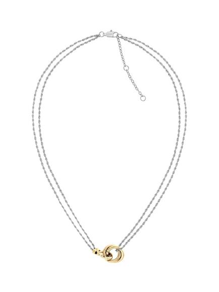 Tommy Hilfiger Knot Pendant Necklace, Silver - view 2, Blue