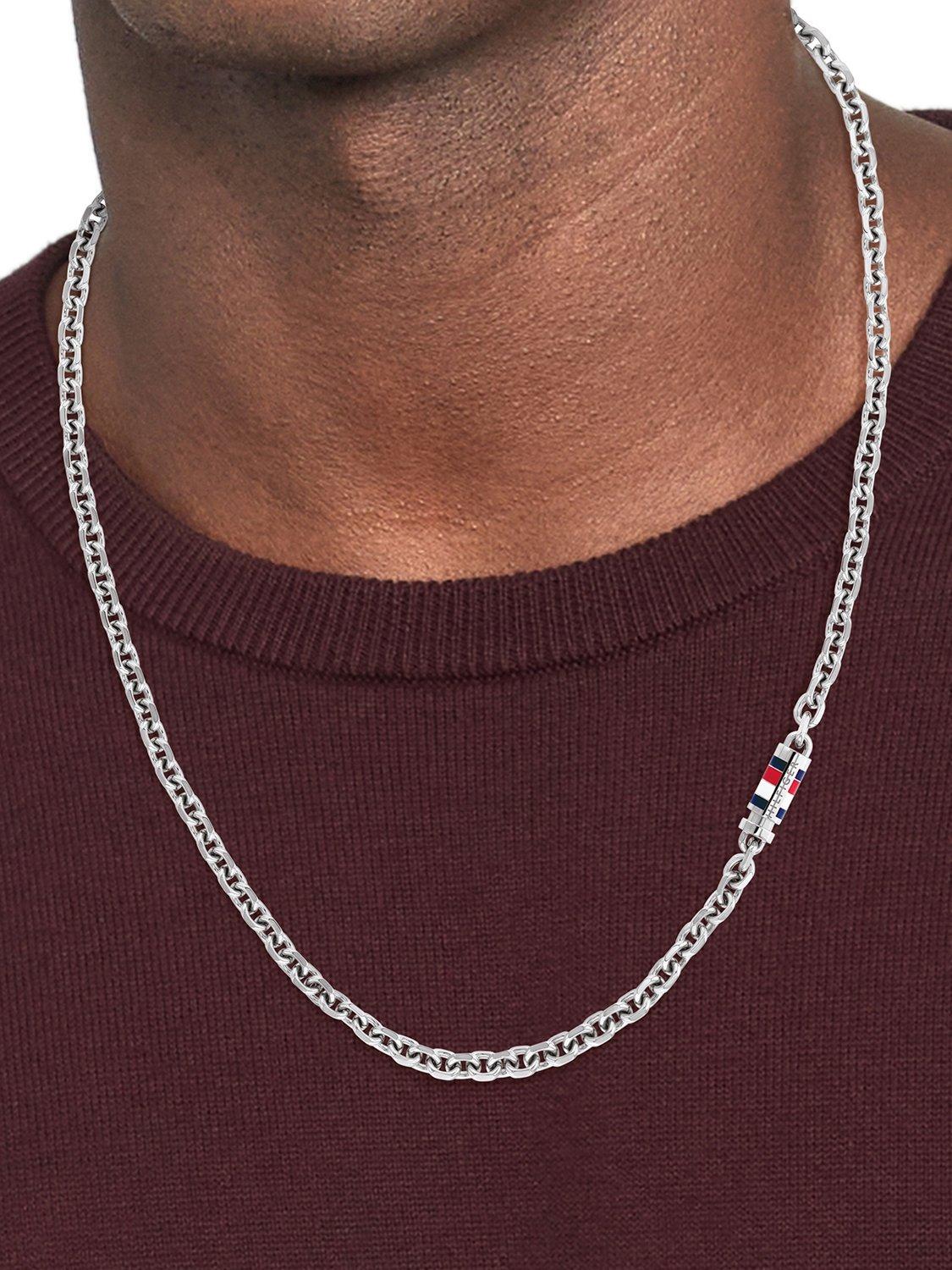 Product image 3 of 4, which shows Tommy Hilfiger Signature Chain Necklace, Silver