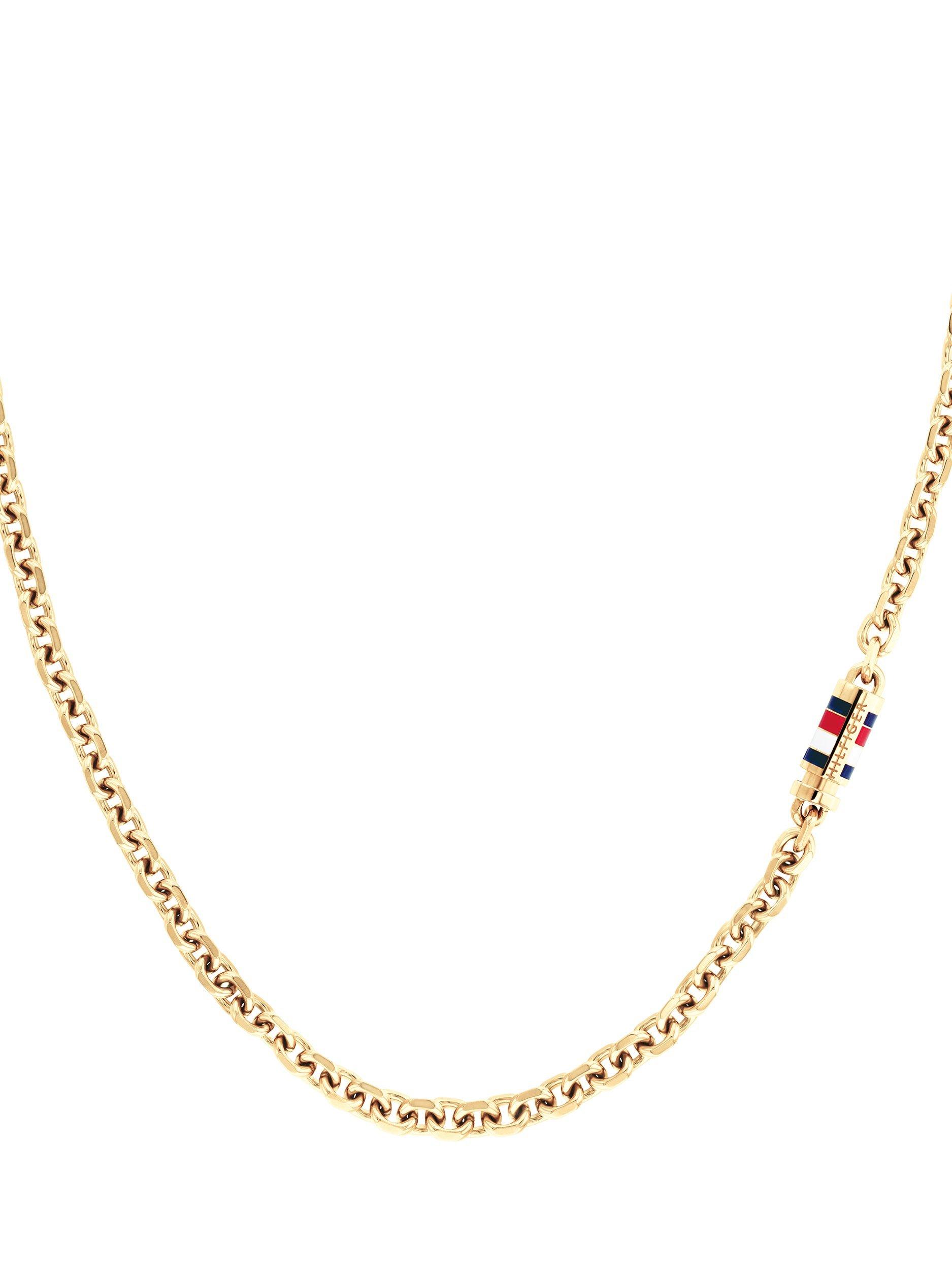 Product image 1 of 4, which shows Tommy Hilfiger Signature Chain Necklace, Gold
