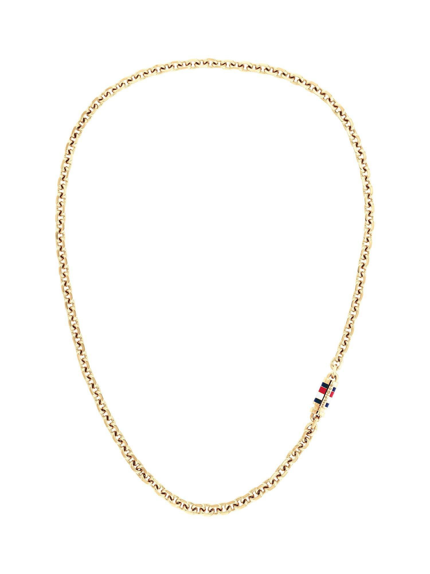 Product image 2 of 4, which shows Tommy Hilfiger Signature Chain Necklace, Gold