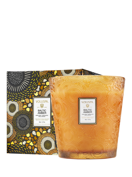 Voluspa Baltic Amber Three Wick Scented Candle, 1.1kg, Multi