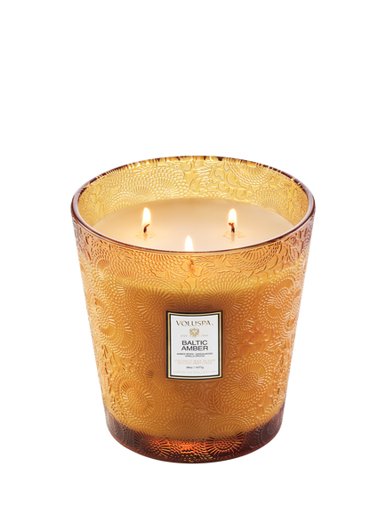Voluspa Baltic Amber Three Wick Scented Candle, 1.1kg - view 2, Multi