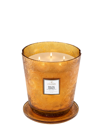 Voluspa Baltic Amber Five Wick Scented Candle, 3.5kg - view 2, Multi