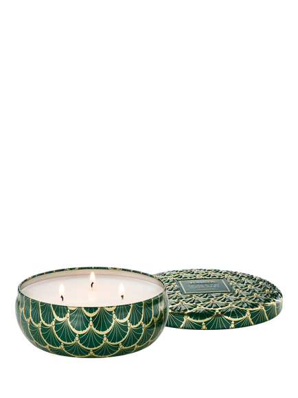 Voluspa Noble Fir Three Wick Scented Candle, 340g - view 2, Green