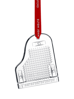 Waterford x Elton John Step Into Christmas Crystal Piano Tree Ornament, 