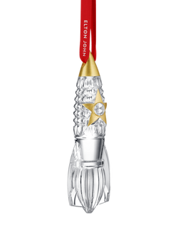Waterford x Elton John Step Into Christmas Crystal Rocket Tree Ornament, 
