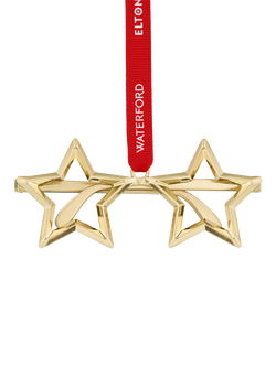 Waterford x Elton John Step Into Christmas Star Glasses Golden Tree Ornament, 