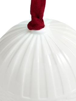 Wedgwood Fluted Bone China Christmas Tree Ornament, White - view 2, White