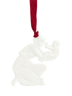 Wedgwood Joy Bone China Christmas Tree Ornament, White, White