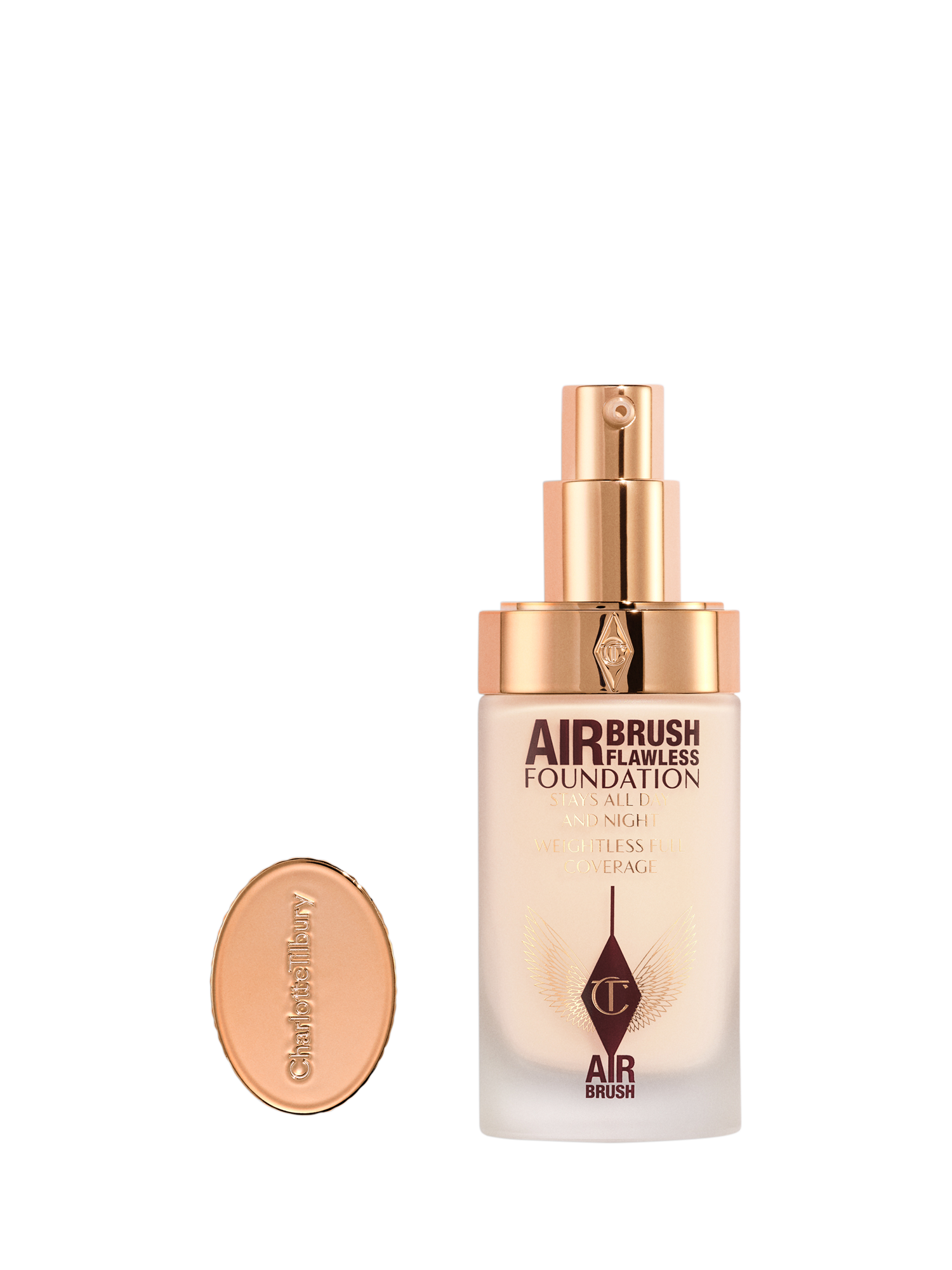 Product image 1 of 9, which shows Charlotte Tilbury Airbrush Flawless Foundation, 1 Cool