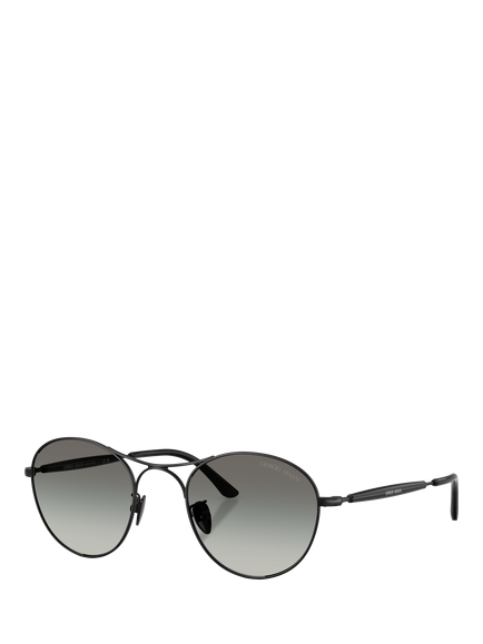 Armani Exchange AR6177 Men's Round Sunglasses, Matte Black/Grey Gradient, Matte Black/Grey Gradient
