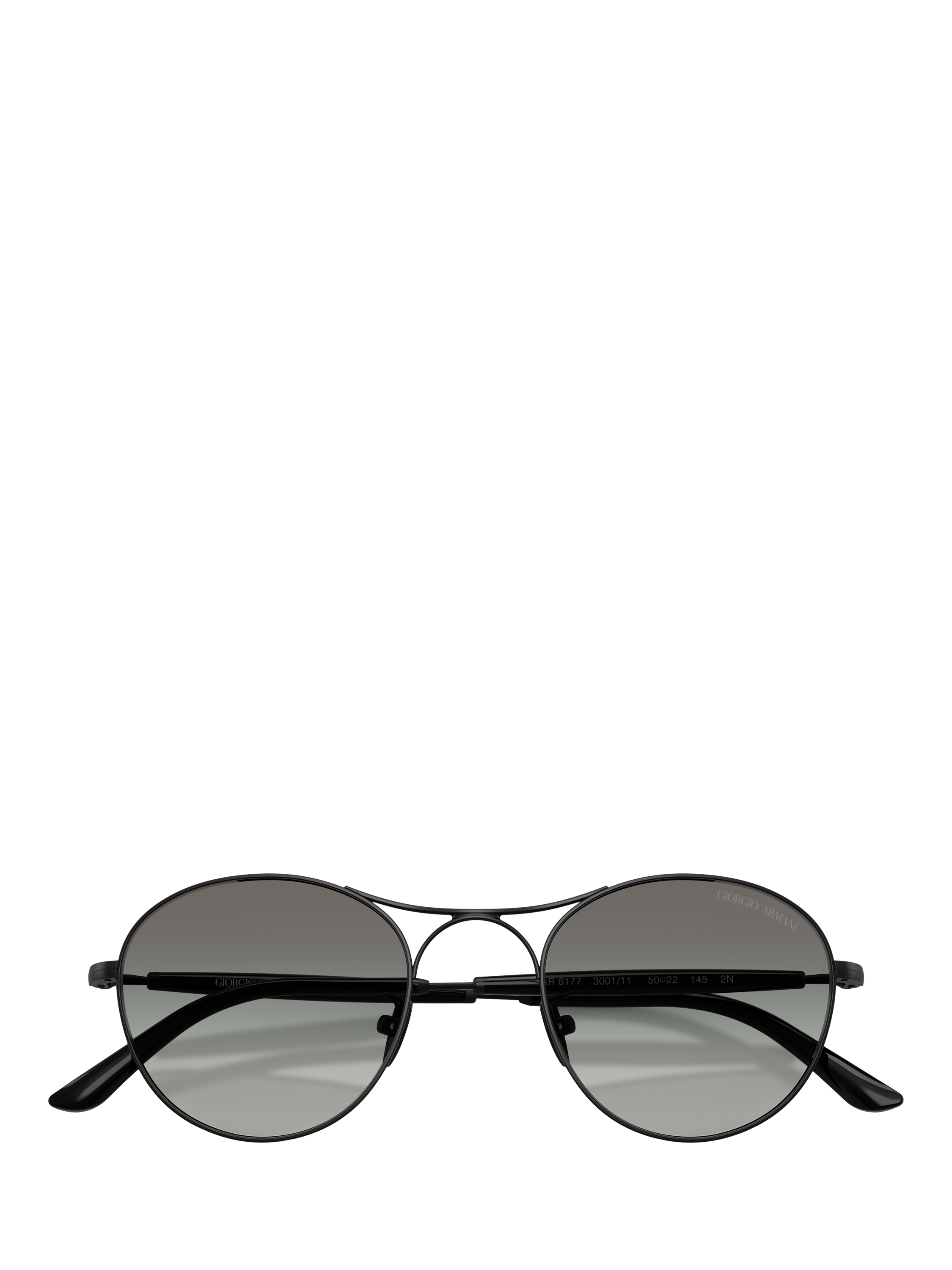 Product image 4 of 4, which shows Armani Exchange AR6177 Men's Round Sunglasses, Matte Black/Grey Gradient