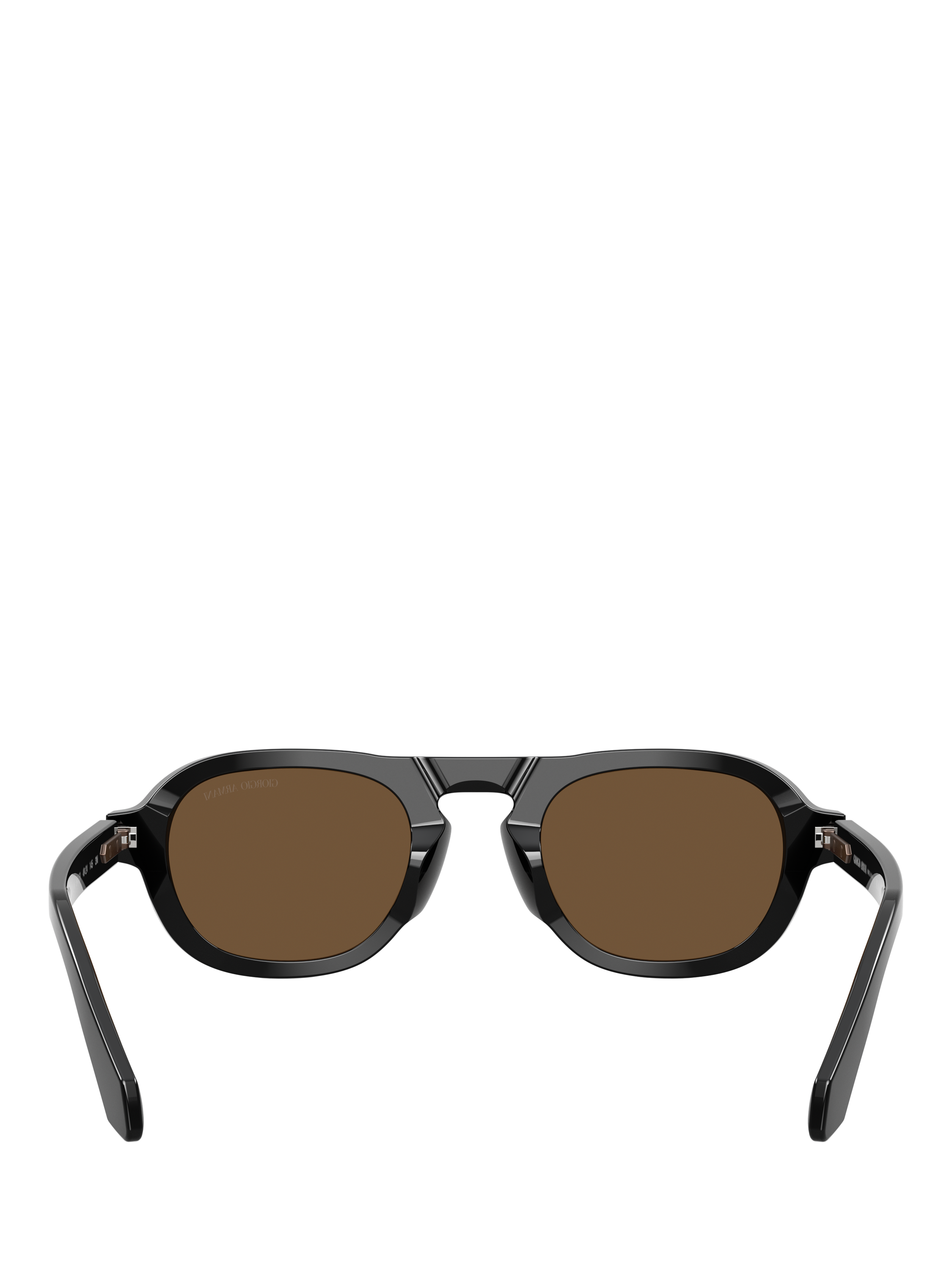Product image 4 of 5, which shows Armani Exchange AR8244 Men's Oval Sunglasses, Black/Brown