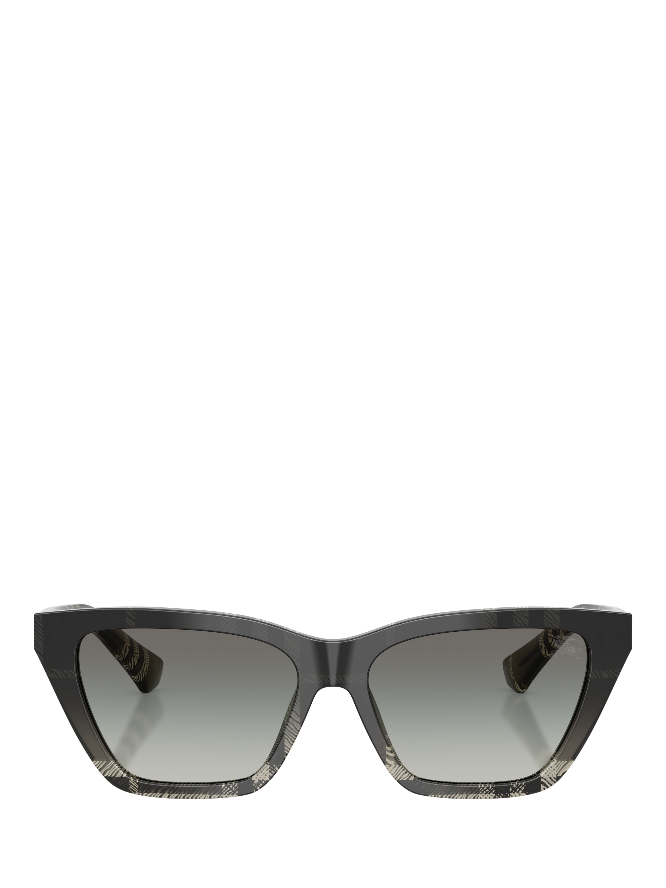 Product image 2 of 5, which shows Burberry BE4468 Women's Cat Eye Sunglasses, Check Gradient Grey/Grey Gradient
