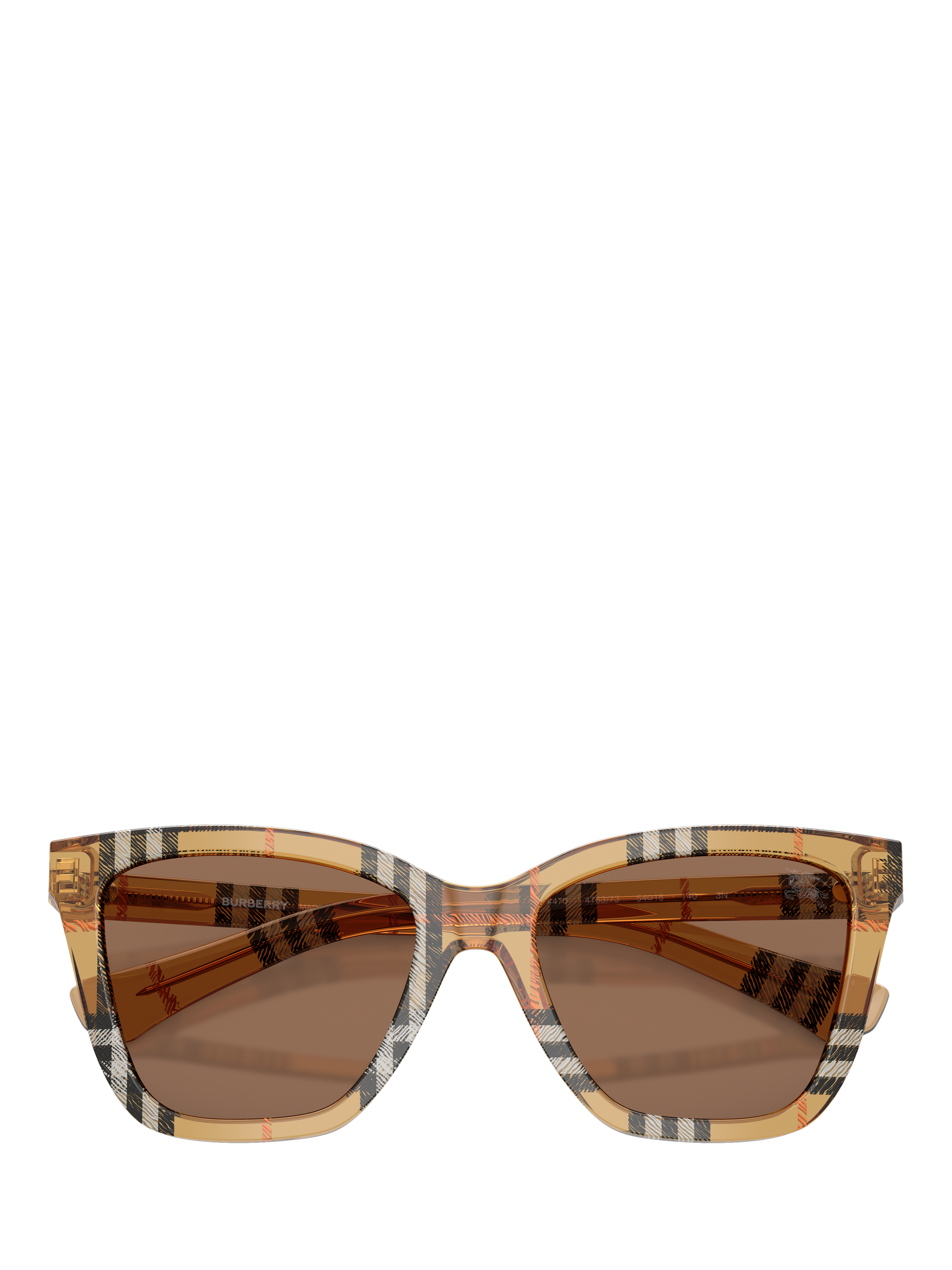 Product image 4 of 4, which shows Burberry BE4470 Women's Square Sunglasses, Check Sand/Brown
