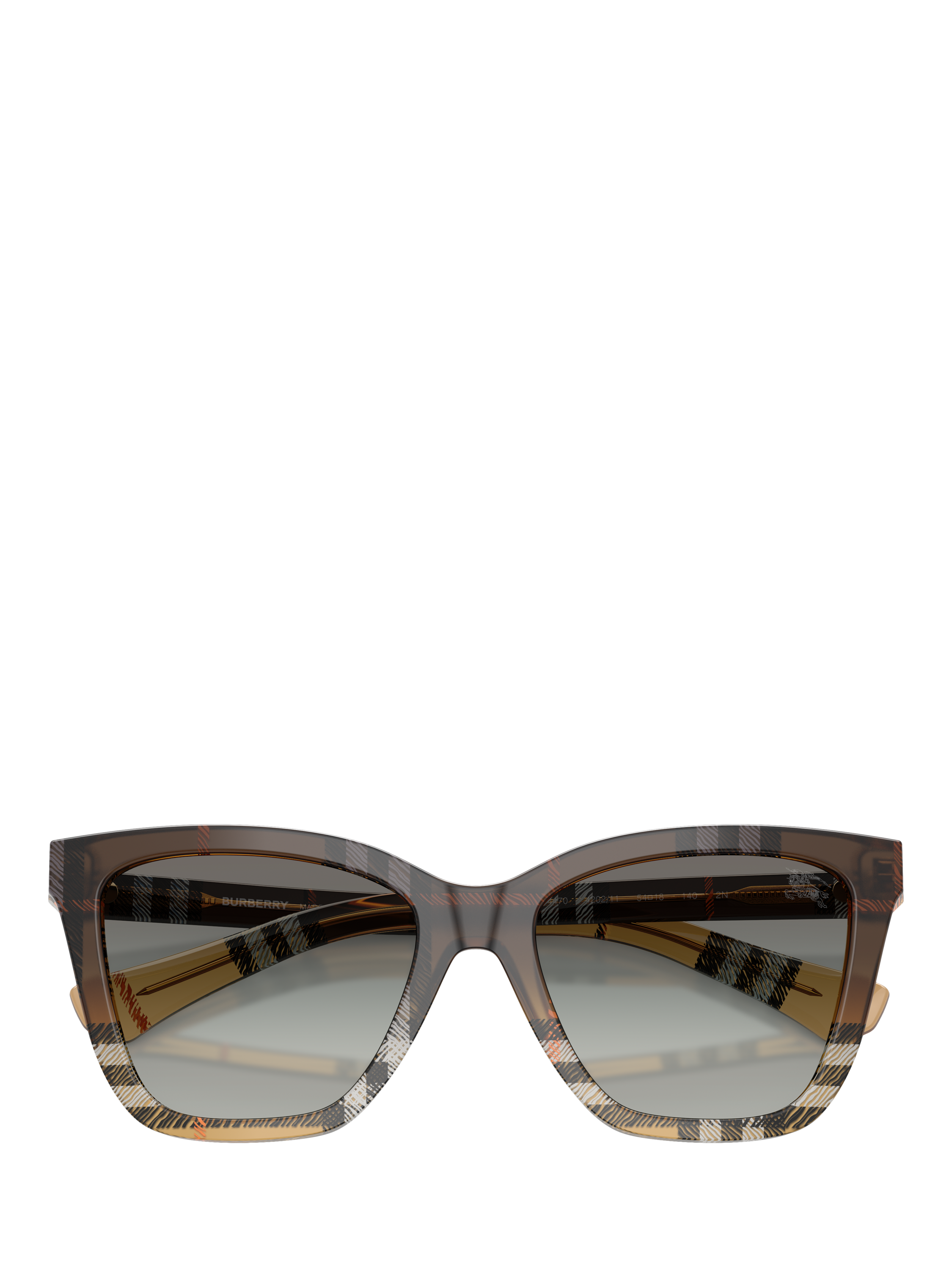 Product image 5 of 5, which shows Burberry BE447 Women's Square Sunglasses, Check Gradient Sand/Grey Gradient