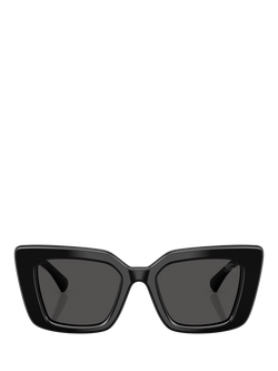 Burberry BE4476 Women's Cat's Eye Sunglasses, Black/Grey - view 2, Black/Grey