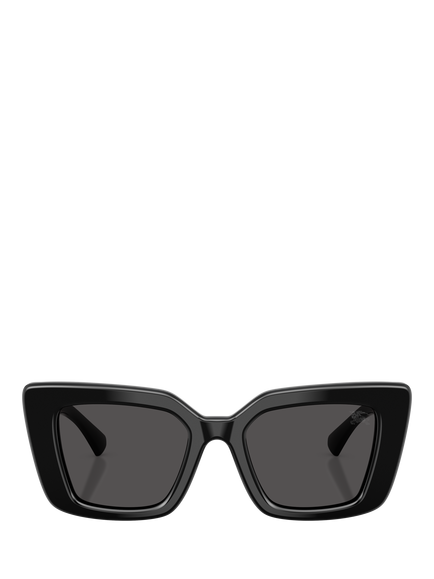 Burberry BE4476 Women's Cat's Eye Sunglasses, Black/Grey - view 2, Black/Grey