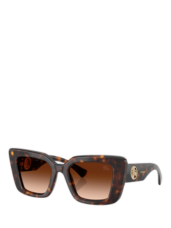 Burberry BE4476 Women's Cat's Eye Sunglasses, Dark Havana/Brown Gradient, Dark Havana/Brown Gradient