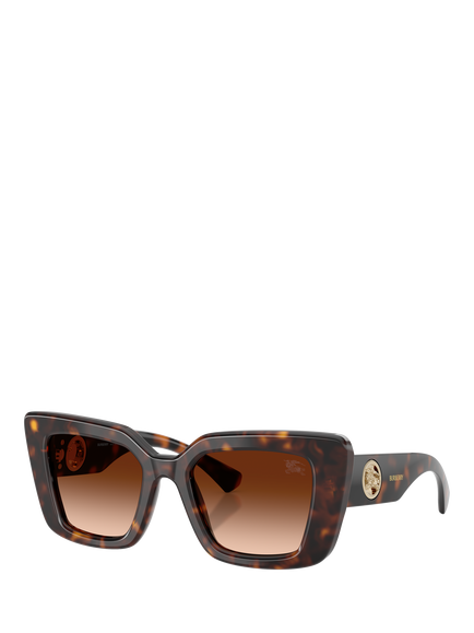 Burberry BE4476 Women's Cat's Eye Sunglasses, Dark Havana/Brown Gradient, Dark Havana/Brown Gradient