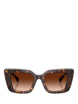 Burberry BE4476 Women's Cat's Eye Sunglasses, Dark Havana/Brown Gradient - view 2, Dark Havana/Brown Gradient