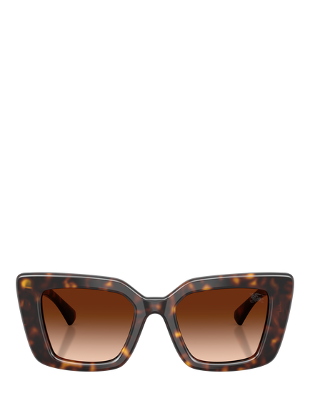 Burberry BE4476 Women's Cat's Eye Sunglasses, Dark Havana/Brown Gradient - view 2, Dark Havana/Brown Gradient