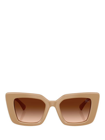 Burberry BE447 Women's Cat Eye Sunglasses, Beige/Brown Gradient - view 2, Beige/Brown Gradient