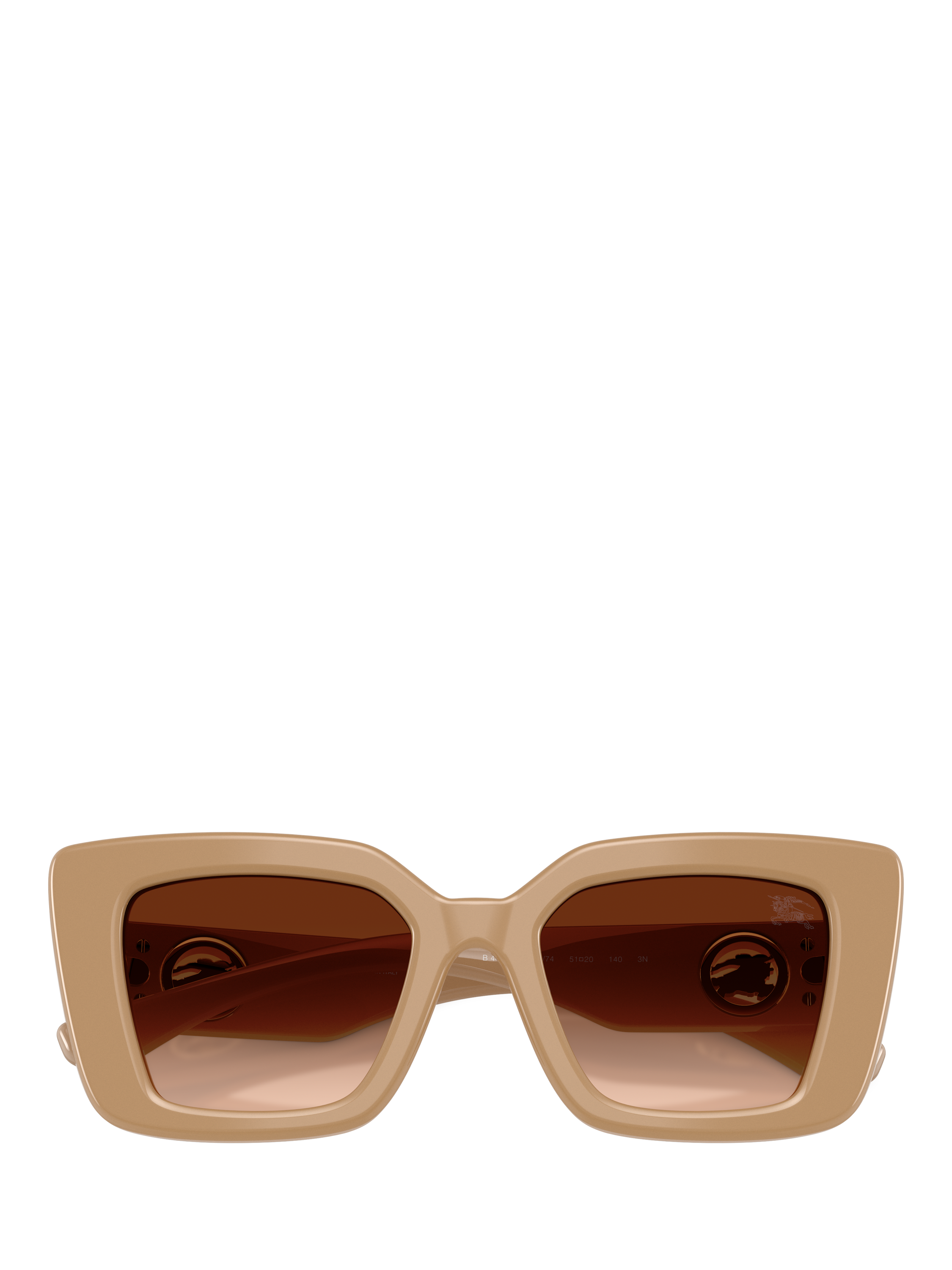 Product image 5 of 5, which shows Burberry BE447 Women's Cat Eye Sunglasses, Beige/Brown Gradient