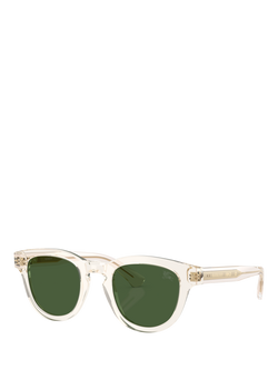 Burberry BE4477 Men's Oval Sunglasses, Clear Yellow/Green, Clear Yellow/Green