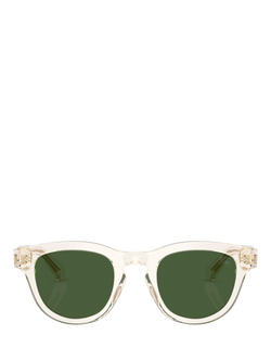 Burberry BE4477 Men's Oval Sunglasses, Clear Yellow/Green - view 2, Clear Yellow/Green